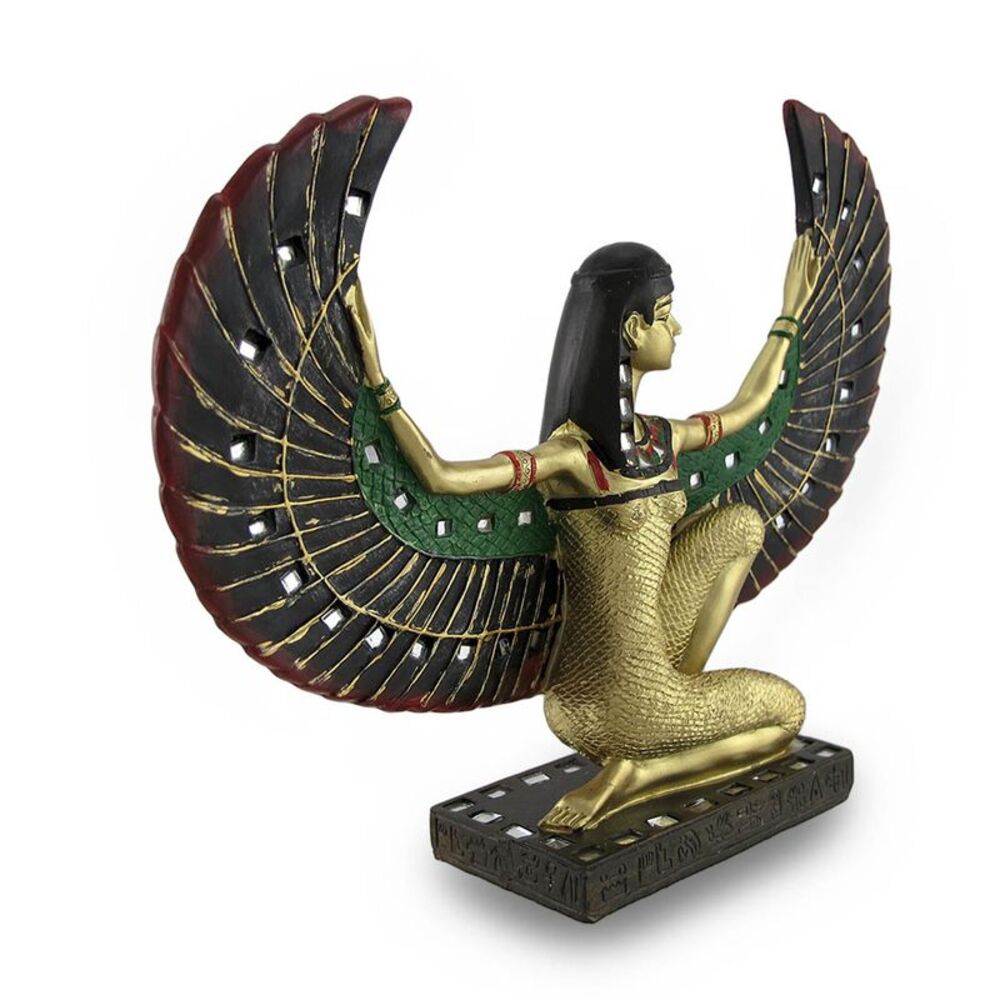 Winged Egyptian Goddess Isis Statue Deity Mythology - Picture 2 of 3